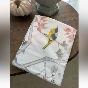 West Elm Organic Chinoiserie Shower Curtain Misty Rose